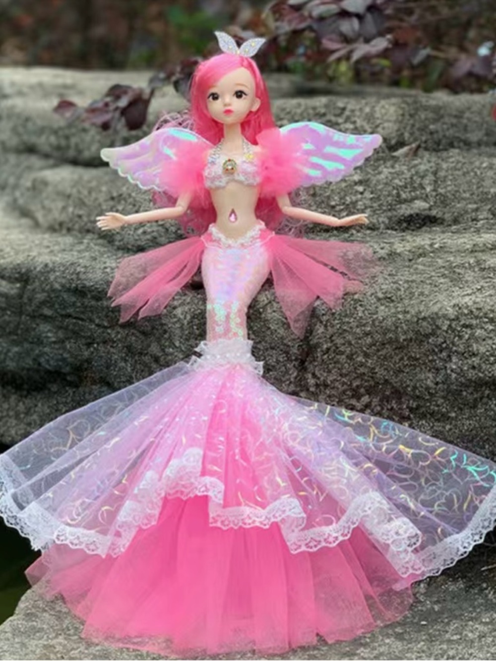Fantasy Mermaid Princess Doll - Pink - Picture 5 of 8